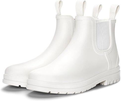 Fashion Short Rain Boots for Women, Waterproof Chelsea Ankle Boots | Non-Slip Matte Rubber Farm Boots, Lightweight Outdoor Garden Shoes And Work Booties, Arch Support, Removable Comfort Insole in Saudi Arabia