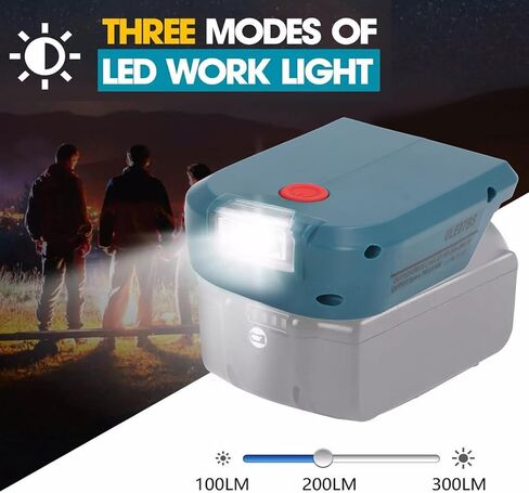 Power Battery Adapter with 18W PD3.0 Type C Charger and LED Light for 14.4V to 18V Cordless Tool Batteries Universal Voltage Converter Drills in Saudi Arabia