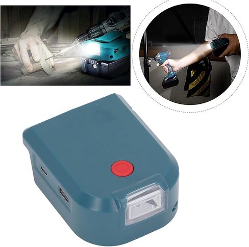 Power Battery Adapter with 18W PD3.0 Type C Charger and LED Light for 14.4V to 18V Cordless Tool Batteries Universal Voltage Converter Drills in Saudi Arabia