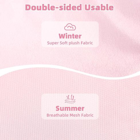SWESEN Infant Car Seat Insert & Strap Covers, Car Seat Head Support for Baby Girls Boys, 2 in 1 Breathable Air Mesh Car Seat Insert for Newborns, Double-Sided Reversible, for Infants Aged 0-12 (Pink) in Saudi Arabia