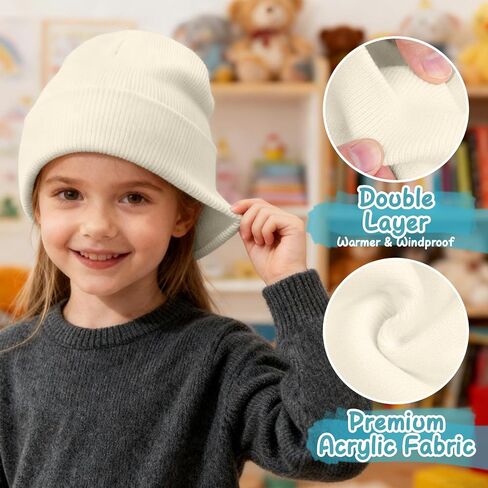 ZOORON Toddler Beanie Baby Kids Beanies Warm Winter Hat Knit Skull Cap for Boys & Girls Soft Children Infant Hat in Saudi Arabia