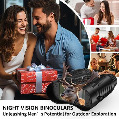 Night Vision Binoculars for Adults, 4K HD Night Vision Goggles with Video Recording, for Men, Boys, Father's Day, Christmas for Outdoor Night Adventure, Wildlife Watching in Saudi Arabia