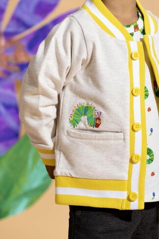 MONICA + ANDY Bomber Jacket, Size 2T, The Very Hungry Caterpillar, 100% Organic Clothes for Girls and Boys, Button Down Jacket, Sustainable Super Soft Fabric, Sizes for Kids, Toddler, & Infant in Saudi Arabia