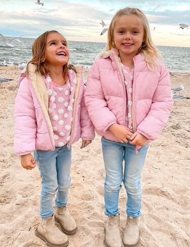 Yimoon Toddler Boys Girls Winter Coat Fleece Thicken Hooded Warm Puffer Jacket Outwear in Saudi Arabia