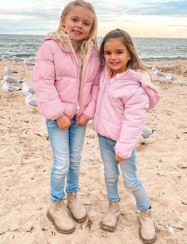 Yimoon Toddler Boys Girls Winter Coat Fleece Thicken Hooded Warm Puffer Jacket Outwear in Saudi Arabia
