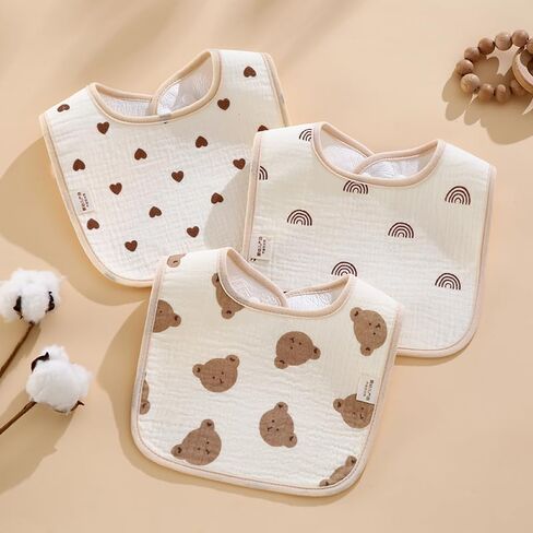 Baby Bandana Bibs, 6 Pack Waterproof Toddler Bib,Soft Cotton Absorbent Baby Bibs for Eating,Drooling,Teething in Saudi Arabia