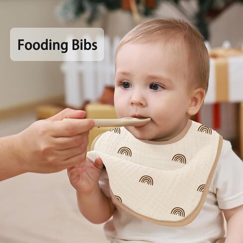 Baby Bandana Bibs, 6 Pack Waterproof Toddler Bib,Soft Cotton Absorbent Baby Bibs for Eating,Drooling,Teething in Saudi Arabia