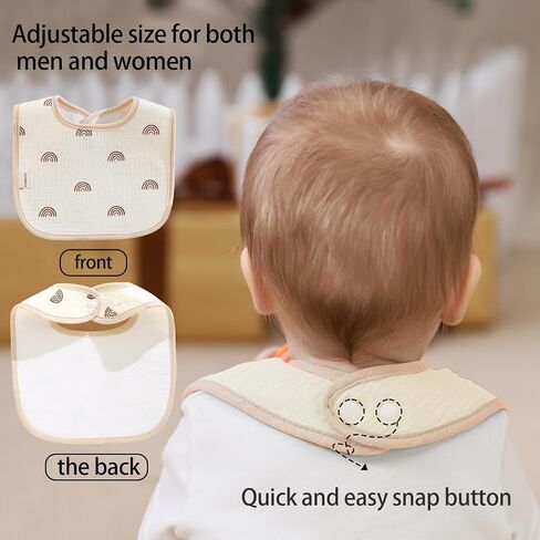 Baby Bandana Bibs, 6 Pack Waterproof Toddler Bib,Soft Cotton Absorbent Baby Bibs for Eating,Drooling,Teething in Saudi Arabia