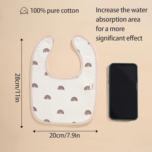 Baby Bandana Bibs, 6 Pack Waterproof Toddler Bib,Soft Cotton Absorbent Baby Bibs for Eating,Drooling,Teething in Saudi Arabia