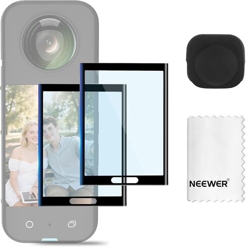 NEEWER Screen Protector & Lens Guard Compatible with Insta360 X5 X4 Action Cameras, Tempered Screen Cover Film (2 Pack), Silicone Cap Protective Case and Replacement Accessories Kit, CA156 in Saudi Arabia