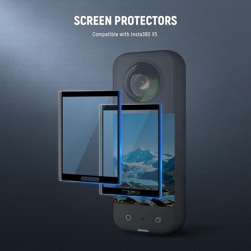 NEEWER Screen Protector & Lens Guard Compatible with Insta360 X5 X4 Action Cameras, Tempered Screen Cover Film (2 Pack), Silicone Cap Protective Case and Replacement Accessories Kit, CA156 in Saudi Arabia