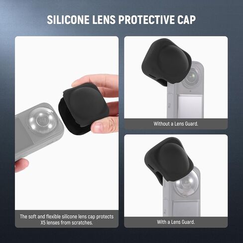 NEEWER Screen Protector & Lens Guard Compatible with Insta360 X5 X4 Action Cameras, Tempered Screen Cover Film (2 Pack), Silicone Cap Protective Case and Replacement Accessories Kit, CA156 in Saudi Arabia