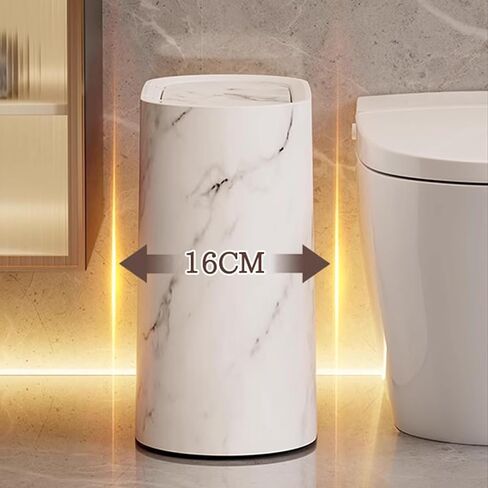 Kitchen Trash Can with Lid, 2.6 Gallons / 12 Liter Compact Small Slim Plastic Small Garbage Can,Durable Easy to Clean Trash Bin for Bathroom,Bedroom,Office,Compact Spaces,Dorms,Kitchen in Saudi Arabia