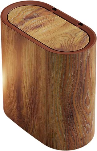Kitchen Trash Can with Lid, 2.6 Gallons / 12 Liter Compact Small Slim Plastic Small Garbage Can,Durable Easy to Clean Trash Bin for Bathroom,Bedroom,Office,Compact Spaces,Dorms,Kitchen in Saudi Arabia