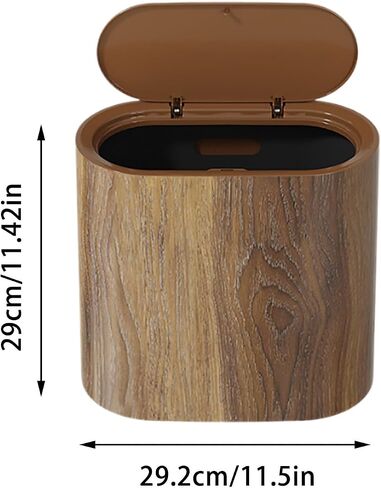 Kitchen Trash Can with Lid, 2.6 Gallons / 12 Liter Compact Small Slim Plastic Small Garbage Can,Durable Easy to Clean Trash Bin for Bathroom,Bedroom,Office,Compact Spaces,Dorms,Kitchen in Saudi Arabia