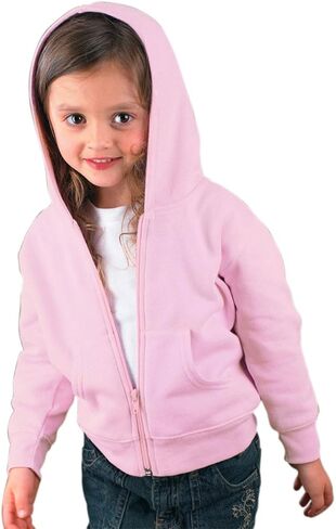 RABBIT SKINS Toddler's 7.5 oz. Full-Zip Fleece Hood, 5/6, Pink in Saudi Arabia