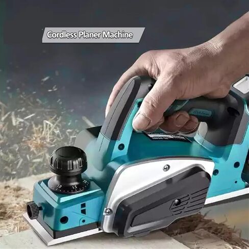 Wood Planer for Doors, 15000RPM Rechargeable Electric Planer Cordless Handheld Wood Cutting Woodworking Fit in Saudi Arabia