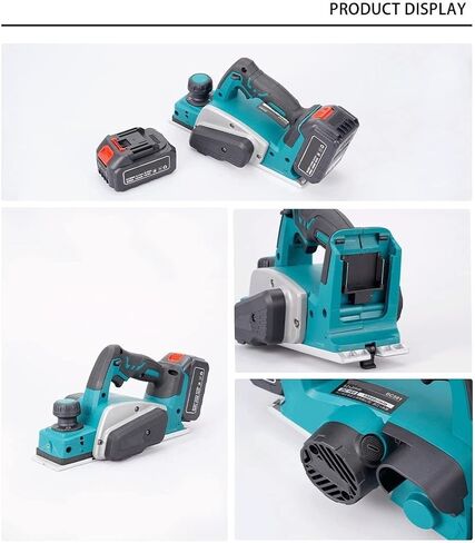 Cordless Electric Planer, 15000rpm Electric Router Trimmer With Wrench Wood Cutting Machine Woodworking Tool (2battery 4.0a) in Saudi Arabia