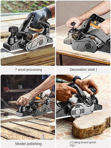 Portable Electric Planer for Woodworking, Household Small Multifunctional Wood Planer (A+3blades+flip Stand) in Saudi Arabia