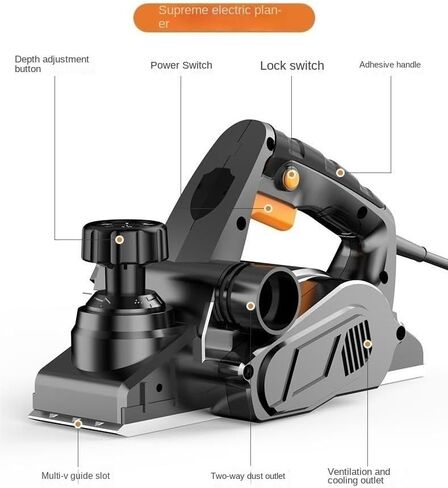 Portable Electric Planer for Woodworking, Household Small Multifunctional Wood Planer (A+3blades+flip Stand) in Saudi Arabia