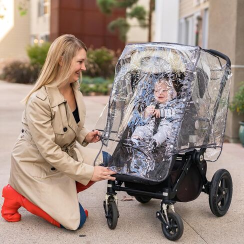 J.L. Childress Stroller Rain Cover - Universal Stroller Poncho - Stroller Accessory - Ventilated Baby Weather Shield and Protection Rain Cover in Saudi Arabia