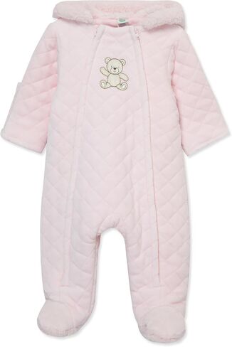 Little Me Clothes for Baby Boys' and Girls' Quilted Velour Pram Fall Winter Snowsuit with Fold-Over Mitts, 3 to 9 Months in Saudi Arabia