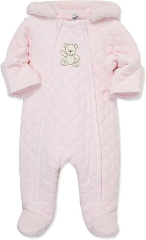 Little Me Clothes for Baby Boys' and Girls' Quilted Velour Pram Fall Winter Snowsuit with Fold-Over Mitts, 3 to 9 Months in Saudi Arabia