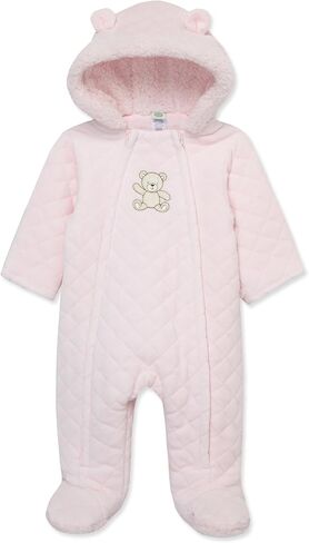 Little Me Clothes for Baby Boys' and Girls' Quilted Velour Pram Fall Winter Snowsuit with Fold-Over Mitts, 3 to 9 Months in Saudi Arabia