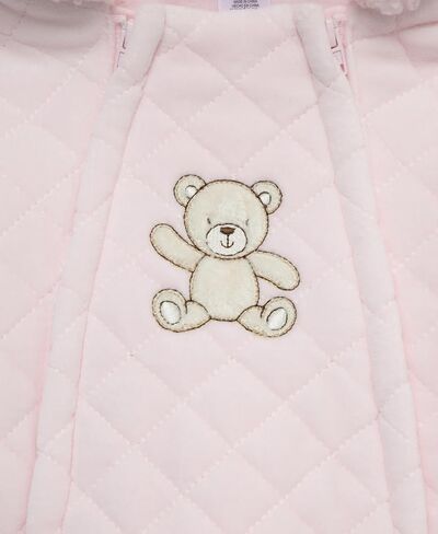 Little Me Clothes for Baby Boys' and Girls' Quilted Velour Pram Fall Winter Snowsuit with Fold-Over Mitts, 3 to 9 Months in Saudi Arabia