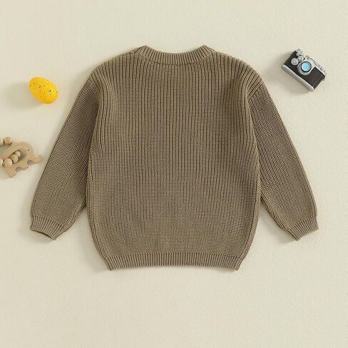 WZTYYDS Toddler Kids Baby Boy Fall Sweater Clothes 2T 3T 4T Loose Fit Dinosaur Ribbed Long Sleeve Knitted Winter Tops in Saudi Arabia
