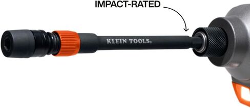 Klein Tools 31088 وصلة قفل مزدوج 6 بوصة، حامل لقمة تأثير ساق سداسية 1/4 بوصة، آلية قفل سريعة التحرير مع قفل ملتوي ثانوي، متوافق مع مفكات الصدمات والمثاقب in Saudi Arabia