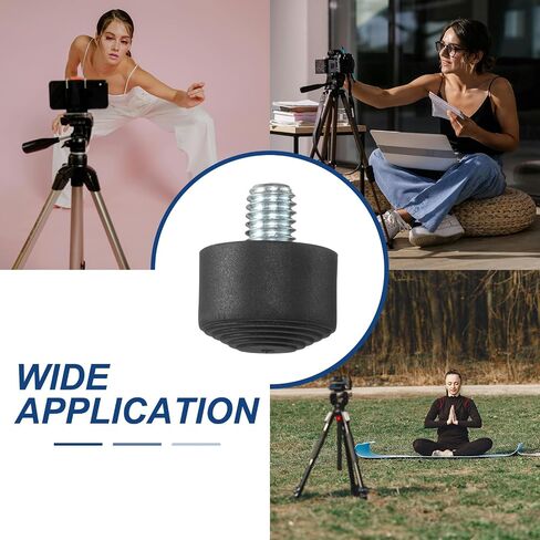 PATIKIL Rubber Foot Spike, Universal Anti-Slip M8 Thread Rubber Tripod Foot Spikes for Monopod Legs Pad Replacement Parts Designed on Smooth Uneven Surface (30x25mm) in Saudi Arabia