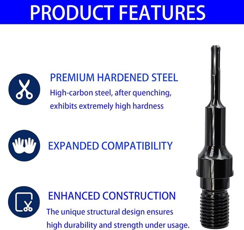 Converter for Concrete Core Bit Set, 1 Pcs 1-1/4"-7 UNC Male Thread to SDS Plus Core Drill Bit Adapter, 1 Pcs 5/8"-11 Male Thread to SDS Plus Arbor Core Drill Bit Adapter in Saudi Arabia