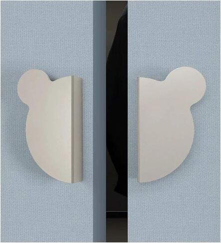 Round Bear Head Furniture Handles Concise Style Aluminium Alloy Color Handles for Cabinets(Yellow) in Saudi Arabia
