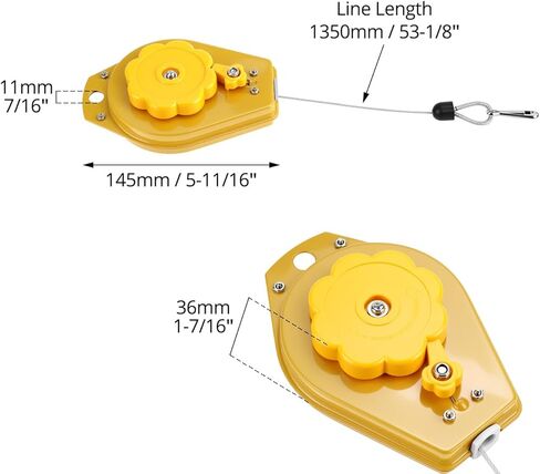 QWORK Spring Balancer, 1.5-3 kg Capacity, 4 Pack Retractable Tool Holder for Assembly-Line Applications in Saudi Arabia