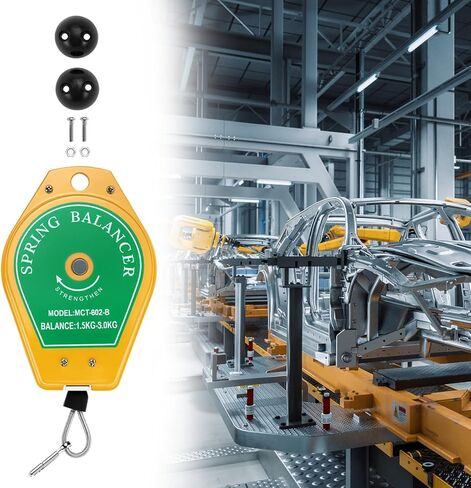 QWORK Spring Balancer, 1.5-3 kg Capacity, 4 Pack Retractable Tool Holder for Assembly-Line Applications in Saudi Arabia