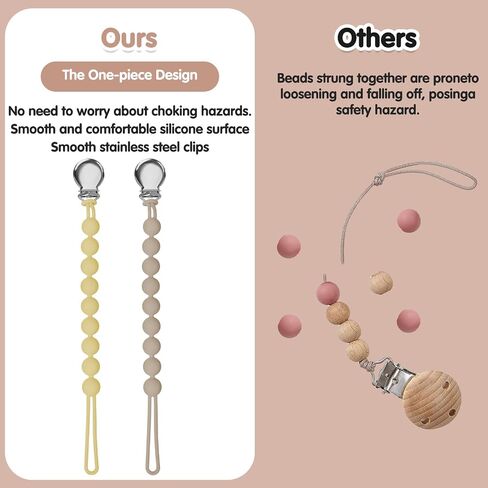 Pacifier Clips for Baby Girl Boy, Silicone Binky Holder for MAM Pacifiers, Baby Newborn Essentials Shower Birthday Gift (4-Pack) in Saudi Arabia