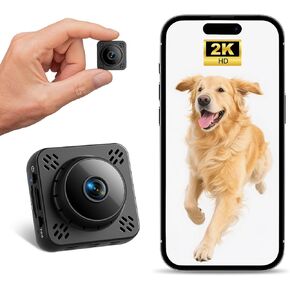 كاميرا صغيرة، كاميرا Nanny Cam لأمن المنزل، كاميرا WiFi لاسلكية 2K مع سحابة مجانية ولا حاجة إلى WiFi، كشف الحركة ورؤية ليلية للمربية/مراقبة الأطفال/الحيوانات الأليفة in Kuwait