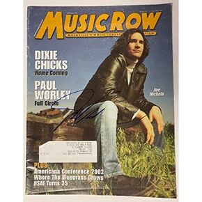Athlon Sports CTBL-031060 وقع جو نيكولز على Music Row صناعة الموسيقى عام 2002 مجلة كاملة in Kuwait