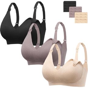 Angelhood Nursing Bras for Breastfeeding, Seamless Wireless Bra Push up | Lace Nursing Maternity Bralette for Pregnancy,Full Coverage Bra,Wireless Bras for Pregnancy,Adjustable Wide Straps in Saudi Arabia