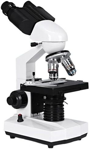 Binocular Biological Microscope 2500X with Retractable Objective Lens, 360° Rotating Tube & Adjustable LED Lighting in Saudi Arabia
