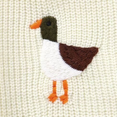 Toddler Girl/Boy Sweater Cute Animal Embroidered Sweater Fall Winter Chicken/Goose/Duck Outfit 1-5Y in Saudi Arabia