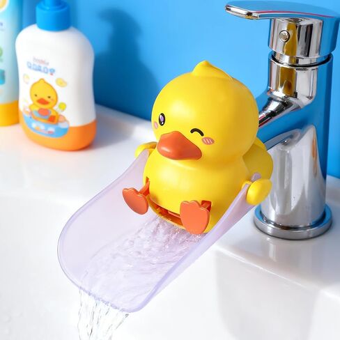 موسع صنبور Skyroku Duck-Tastic للأطفال الصغار - متعة ركل الساقين! موسع حوض مقاوم للرذاذ وسهل التركيب للأطفال in Kuwait