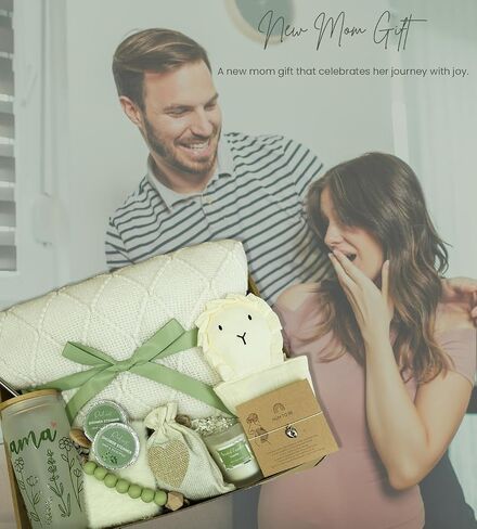 New Mom Gift for Women – Postpartum Care Package After Birth, Pregnancy Gifts for Expecting, Mom to Be , First Time Mothers Day Gift (Grey Green) in Saudi Arabia