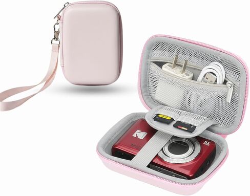 Digital Camera Case for CAMKORY DC403/KODAK PIXPRO FZ55/FZ45/ FZ43/ FZ53/Ricoh gr/Sony DSCW800/ DSCW830，Small Cameras Storage Holder for Travel Accessories SD Card Pink (Bag Only) in Saudi Arabia