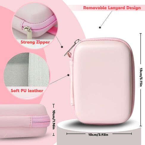 Digital Camera Case for CAMKORY DC403/KODAK PIXPRO FZ55/FZ45/ FZ43/ FZ53/Ricoh gr/Sony DSCW800/ DSCW830，Small Cameras Storage Holder for Travel Accessories SD Card Pink (Bag Only) in Saudi Arabia