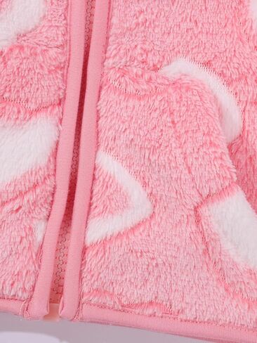 طفل طفل فتيات فتيات الخريف سقوط الصوف جاكيتات مقنعين مضغوطة على المطبوعات اللطيفة معاطف غامضة الحجم 12 18 24 شهرًا 2T 3T 5T in Kuwait