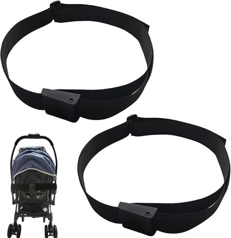 2PCS Pushchair Stroller Straps,Adjustable Stroller Seat Strap,Universal Safety Belt,Stroller Security Accessories in Saudi Arabia