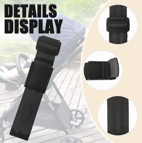 2PCS Pushchair Stroller Straps,Adjustable Stroller Seat Strap,Universal Safety Belt,Stroller Security Accessories in Saudi Arabia