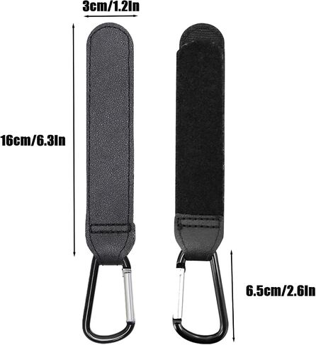 PandaEar 3 Pack Universal Stroller Hooks for Bags, Heavy Duty Stroller Organizer Hooks for Shopping Bags, Purses, Baby Bags, Adjustable Stroller Accessories(Black) in Saudi Arabia